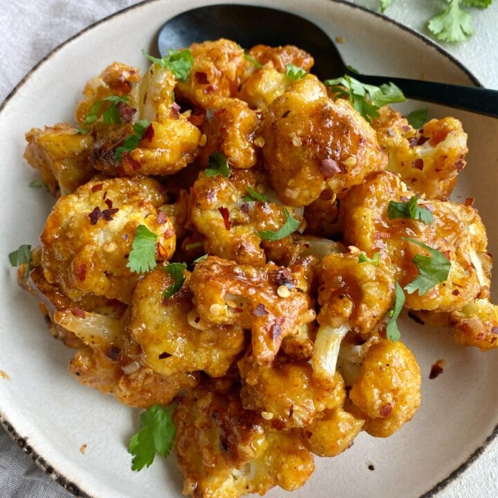 Sweet and Sour Baked Cauliflower