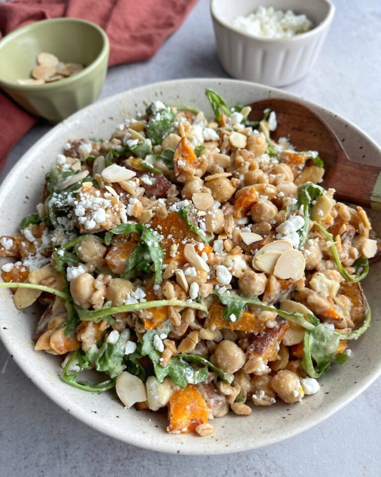 Sweet Potato Chickpea Salad with Maple Tahini Dressing ...