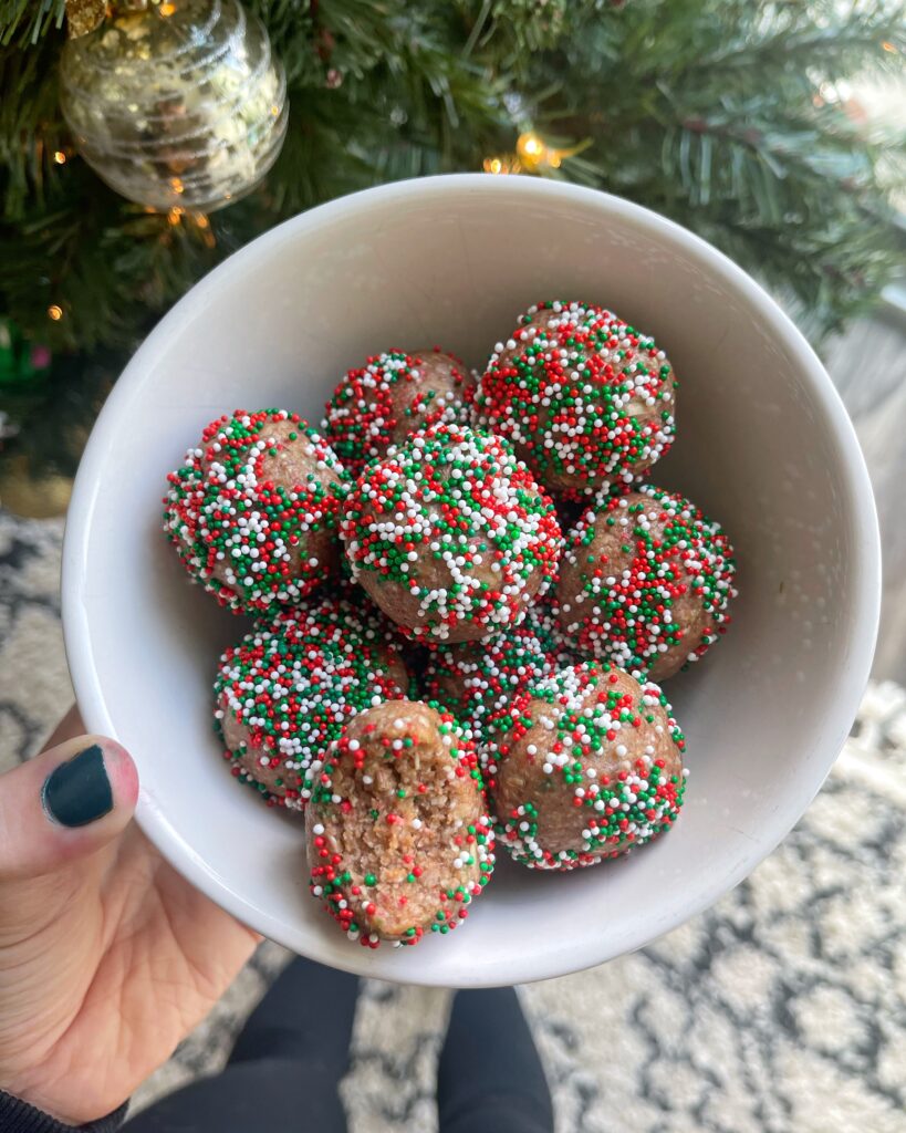 Sugar Cookie Bites by Christmas Tree