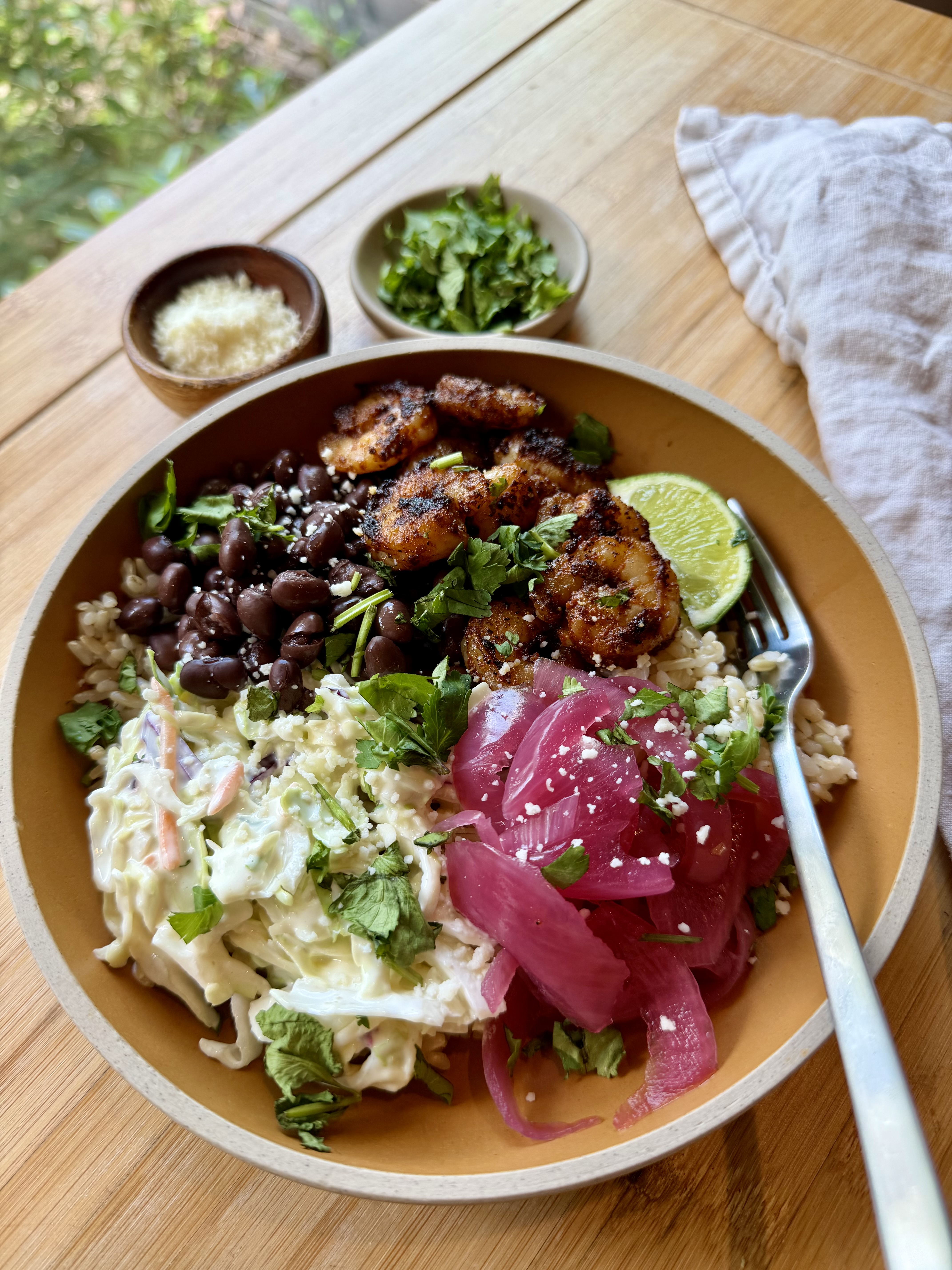 Blackened Shrimp Bowls
