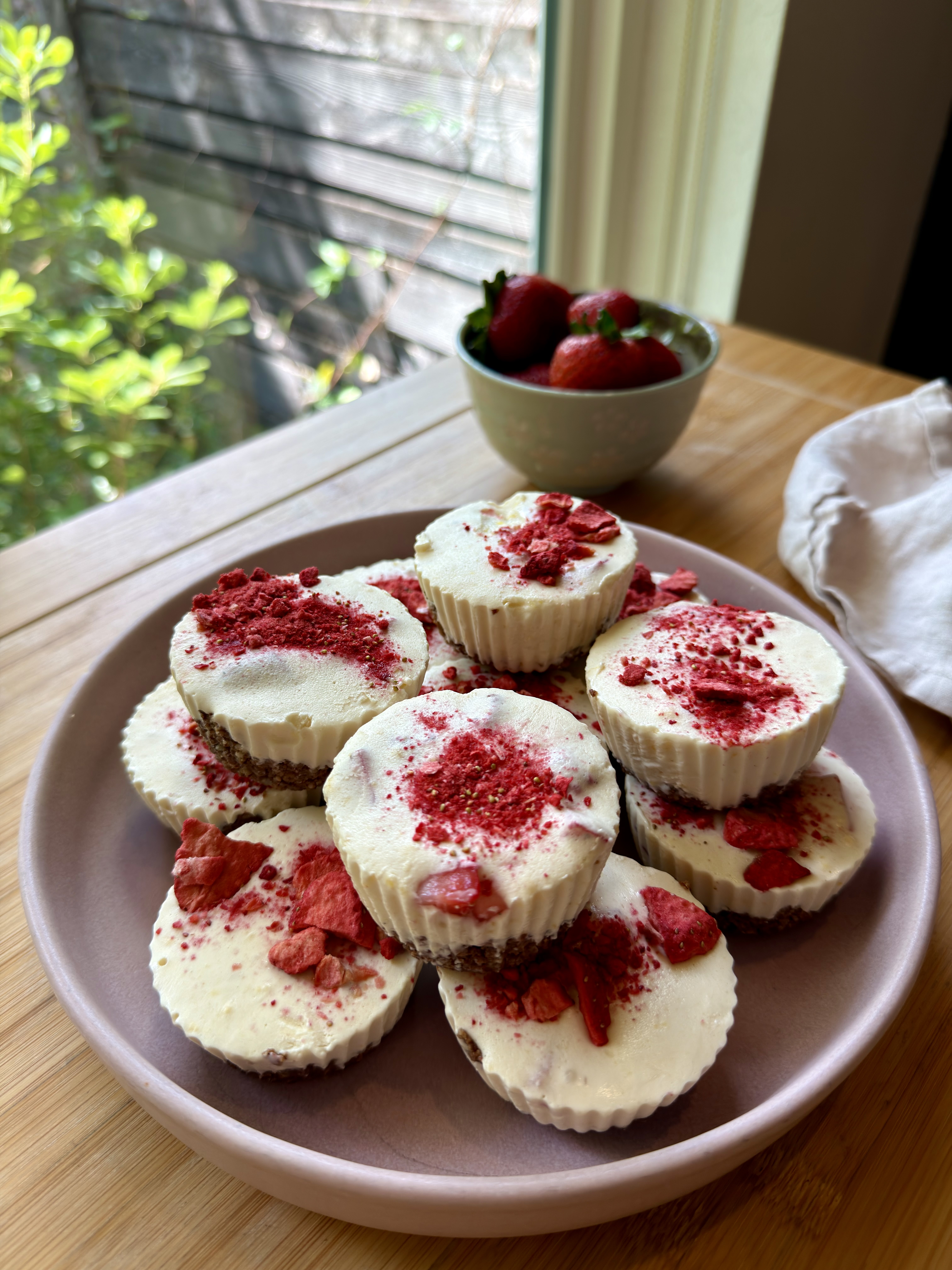 High Protein Strawberries & Cream Freezer Cups