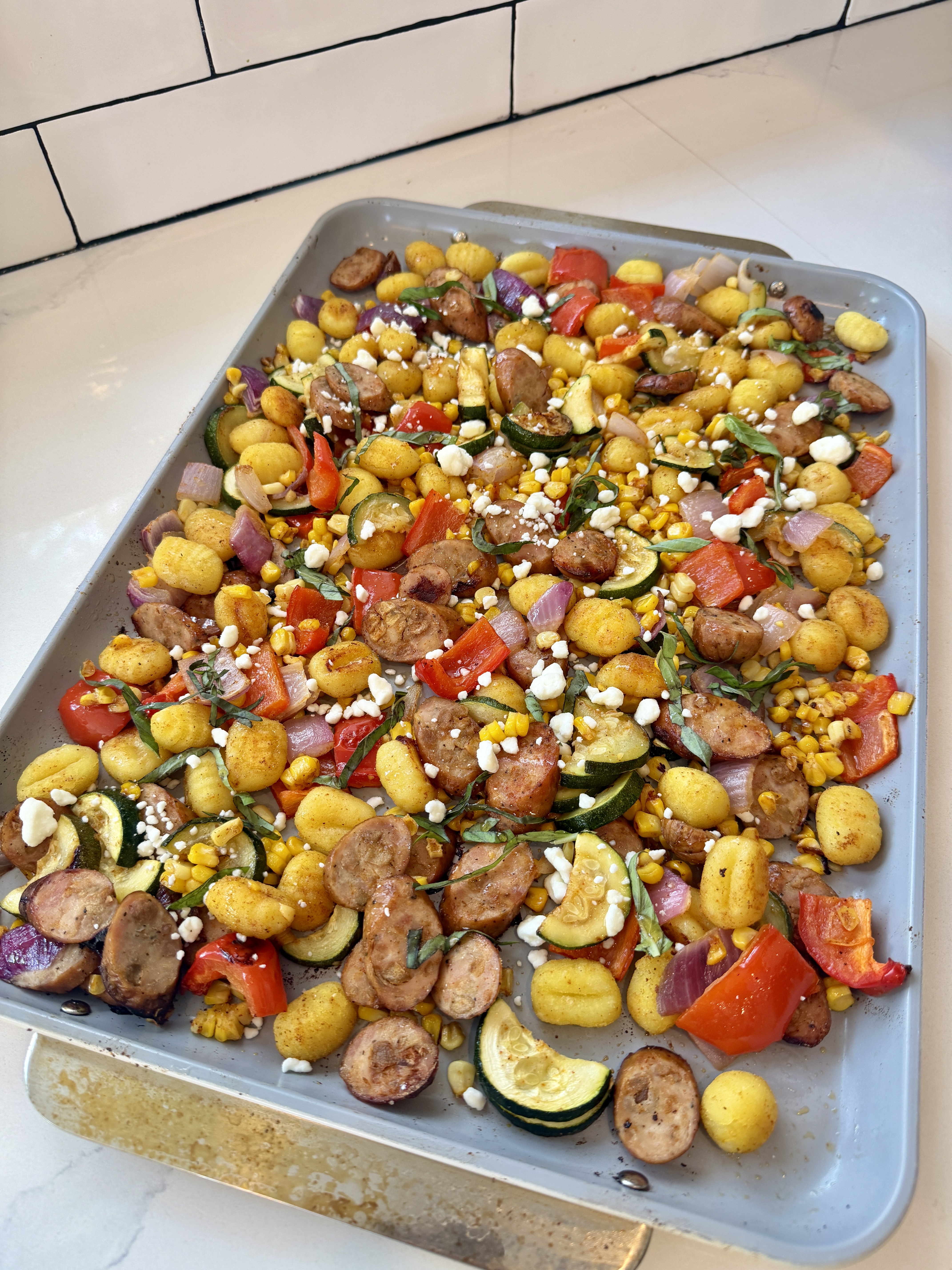 Sheet Pan Summer Corn & Gnocchi