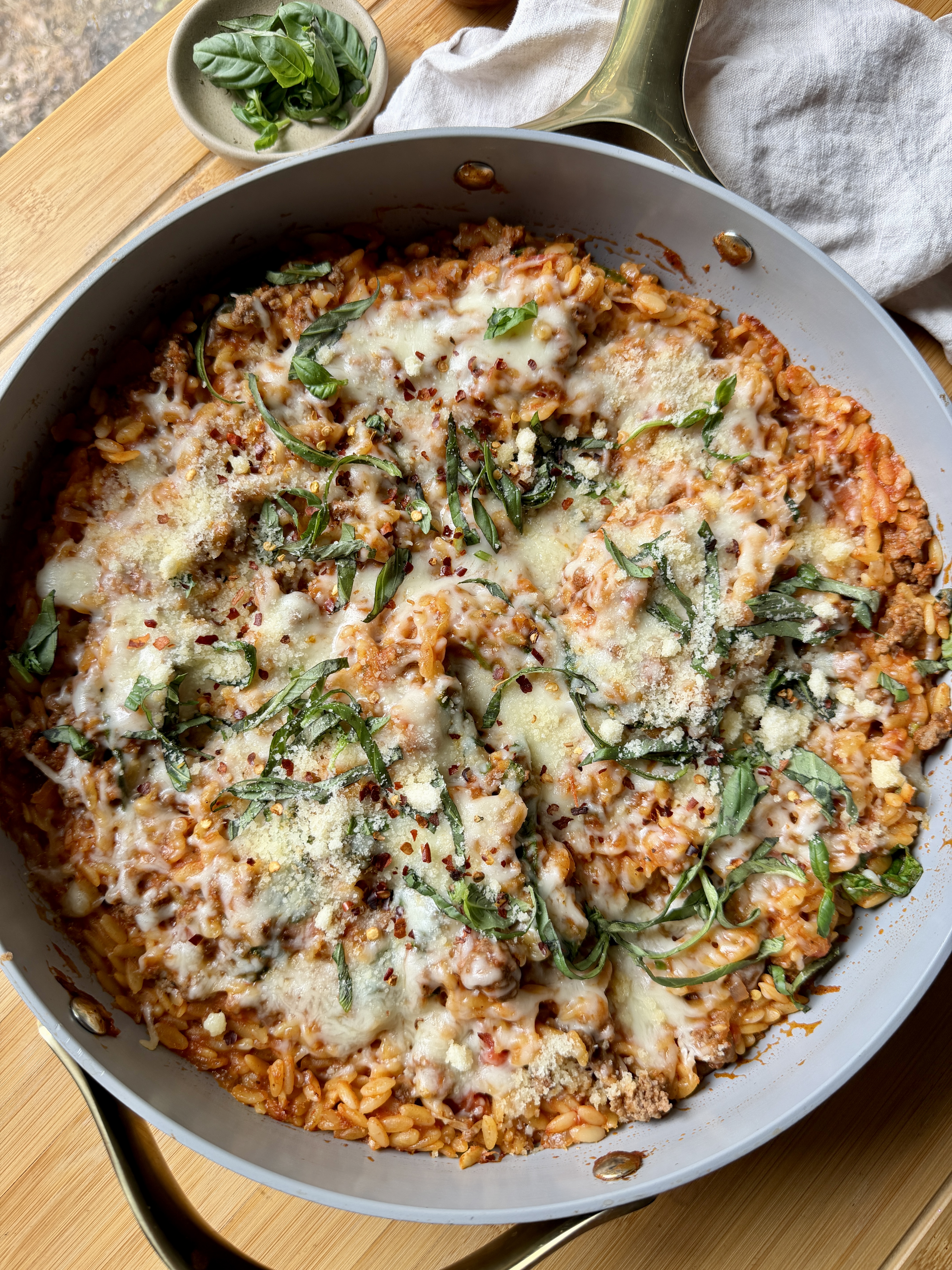 One Pan Ground Beef Orzo